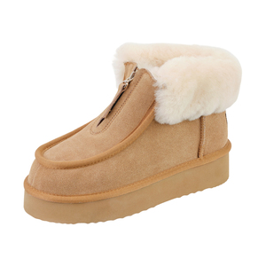 Vente en gros de bottes d'hiver thermiques mi-mollet pour hommes et femmes, douces, chaudes, rembourrées, confortables avec fermeture éclair, logo et couleur personnalisables - Product Image 2