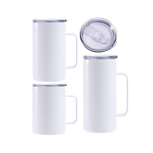 Mug isotherme droit en acier inoxydable de 12 oz avec poignée et couvercle pour café et bière – Retour à l'école – Livraison gratuite - Product Image 6