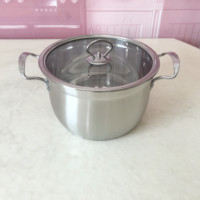 10PCS Set Peralatan Masak Korea Modern dari Baja Tahan Karat dengan Tutup Kaca, Bersertifikasi CE, Aman untuk Mesin Cuci Piring