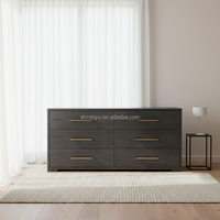 MYHOME 2026 Nouveautés Commode à six tiroirs en chêne massif de style français, mobilier de rangement de luxe moderne pour chambre à coucher, fait main