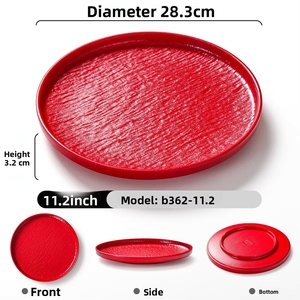 Plato de Servir de <span class=keywords><strong>Melamina</strong></span> Resistente y Duradero, Personalizado, No Tóxico, Apto para Lavavajillas, Ecológico, Estilo Minimalista Chino - Product Image 4
