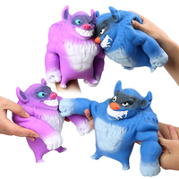 Jouets sensoriels OEM en peluche en forme de requin et hyène, à presser, remplis de sable, pour enfants