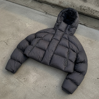 Blouson matelassé surdimensionné personnalisé pour homme – Manteau d'hiver chaud et rembourré à fermeture éclair, coupe ample – Veste d'extérieur matelassée pour l'hiver