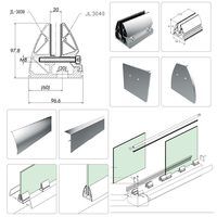 Projet de balustrade en verre américain, résidentiel et commercial, avec main courante en verre feuilleté de sécurité, profil en U, balustrade sans cadre de 16 mm