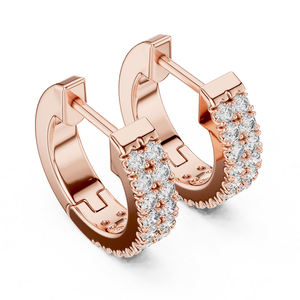Boucles d'oreilles en diamant de culture pour femmes, plaquées or rose, bijoux chics, éclat radieux, cadeau pour mariage, occasion spéciale, mode quotidienne - Product Image 3