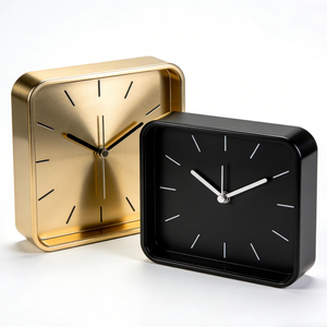 Brushed/Plated/Polished Stainless Steel <b>Table</b> <b>Clock</b>-ISO9001 Certified CNC Machined Wire EDM No MOQ for Personalized Gifts - Product Image 4