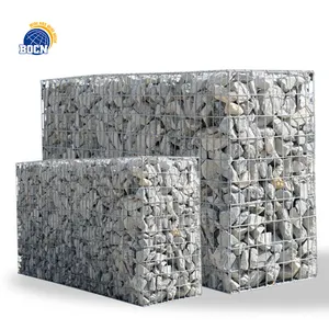 BOCN harga kotak jala Gabion lasan galvanis keranjang pagar taman dinding gabion Las kandang kasur