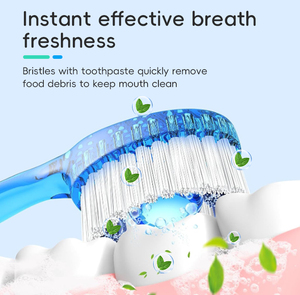 <span class=keywords><strong>Toocare</strong></span> 5 en 1 Brosse à dents rafraîchissante à billes de menthe, cure-dents, brosse à langue, poignée antidérapante, doux pour les gencives - Product Image 6