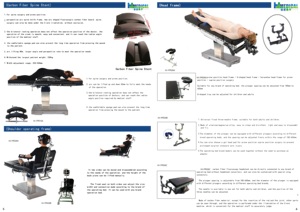 Hướng dẫn sử dụng sau nghiêng bàn phẫu thuật thủy lực bàn điều hành cơ khí bệnh viện bảng - Product Image 4