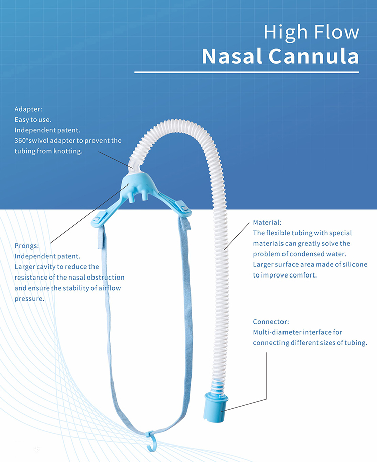 cánula nasal de alto flujo para uso médico de precio al por mayor para adultos y neonatos