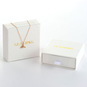 Custom Logo White Sliding Drawer Jewelry <b>Gift</b> <b>Box</b> Paper Packaging for Necklace Bracelet <b>Earrings</b> Ring Storage Display - Product Image 1