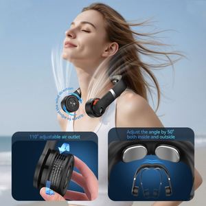 Ventilador de Cuello Portátil Recargable con Tecnología de Fusión Nuclear Fría, 5 Velocidades, Reducción de Ruido de Viento Fuerte, para Viajes Diarios - Product Image 3