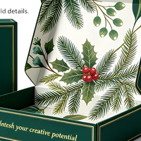 Boîte d'expédition en carton ondulé ODM de Noël en gros avec rabats escamotables, conception à plat et fermeture par rabat pour emballage festif