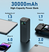 OEM Logo 27000mAh Hochkapazitäts-Powerbank PD 100W Schnellladung Smart Digital Display Powerbank für Kamera und Drohne