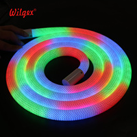 360 °   Ruban Néon Tressé à Éclairage Uniforme, Économie d'Énergie 70%, Flexible, Torsadable, Étanche, Anti-Poussière, RVBIC Pleine Couleur, DIY