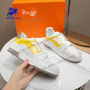 Chaussures décontractées de luxe pour femmes et hommes, en cuir véritable de haute qualité, doublure en mesh, chaussures de sport et de loisirs tendance - Product Image 5