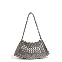 Sac bandoulière polyvalent en PU tressé à la main de style coréen pour femme - Nouveau modèle 2026
