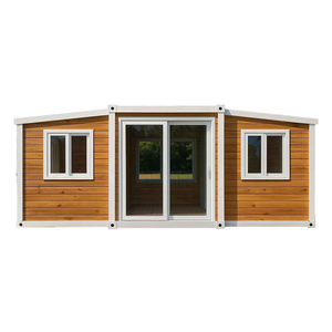 Villa modulaire pliable à double aile extensible de 40 pieds pour villégiature <span class=keywords><strong>Location</strong></span> de glamping Logement temporaire pour chambre à coucher - Product Image 1