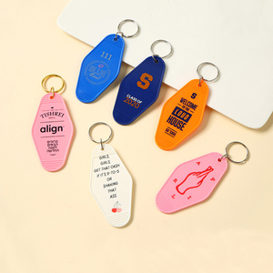 Wholesale Motel Keychain Blank Printing Logo Custom Motel Keychain Uv Decal Plastic Keychain Luggage Tags Colorful <b>Key</b> <b>Chain</b> - Product Image 4