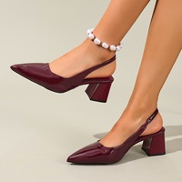 Chaussures pour femmes à talon compensé en PVC, style rétro de luxe léger, nouvelle collection Printemps 2026, grande taille, à bride arrière, bout ouvert, sexy, pour le marché international