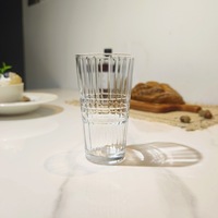 Vente en gros de tasses classiques en verre trempé de 260 ml, compatibles lave-vaisselle, empilables, sans pied, sans couvercle, pour la maison, les restaurants, les hôtels