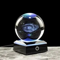 Sistema Solar 3D de cristal, bola de cristal de vía lechosa, esfera de Galaxia Para modelo educativo, novedad de 2022