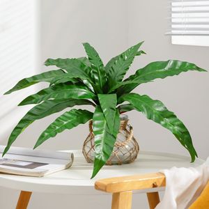 Ramo de helecho artificial con forma de nido de pájaro Meng Jie, de 30 cm a 100 cm, con hojas de plástico para decoración de paredes y interiores. - Product Image 2