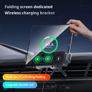 Caricabatterie Wireless Universale a Doppia Bobina Flessibile per Auto, Supporto per Samsung <span class=keywords><strong>Z</strong></span> Fold 7, Modello X01 - Product Image 1