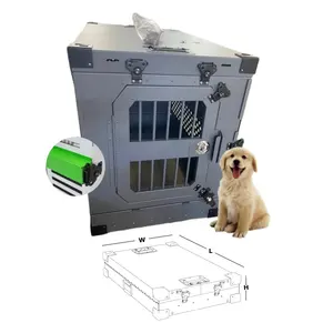 핫 세일 확장 가능한 알루미늄 애완 동물 캐리어 상자, 접이식 수송 애완 동물 개 캐리어 항공사 개 개집