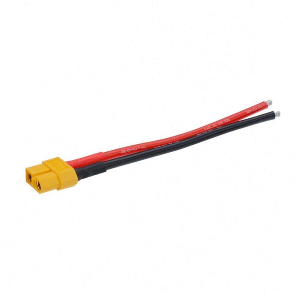 XT60 Female Connector 10cm 14AWG Silicone Lead — 200°C