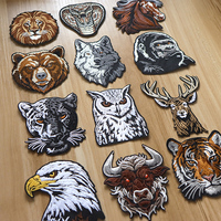 Animaux Sauvages Réalistes Symbole de Force et de Sauvagerie Patchs Brodés à Coller sur Tissu