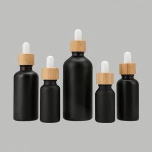 Vente Flash : Flacon compte-gouttes en verre vide pour sérum liquide, noir mat, 5ml, 10ml, 15ml, 30ml, 50ml, 100ml, avec impression sérigraphique et logo personnalisé - Product Image 3