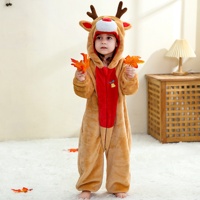 Michley usine vente en gros noël père noël combinaison barboteuse mignon renne Animal 3D tête impression Costume ensemble Cosplay fête