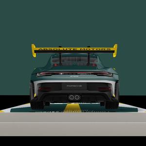 Timetimicro1 64 pour Porsche 992 <span class=keywords><strong>GT3</strong></span> RS Vert Argent Simulation Alliage Modèle De Voiture Shell Case - Product Image 5