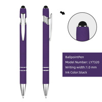 Vente directe d'usine métal aluminium stylo à bille écran tactile feutre pointe stylo avec impression de logo laser personnalisé