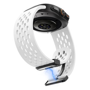 เพลิดเพลินกับสายซิลิโคนสวยๆพร้อมหัวเข็มขัดแม่เหล็กสำหรับ Samsung Galaxy Watch ultra Watch Accessories - Product Image 3