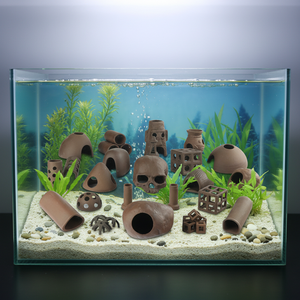 Vaso in argilla <span class=keywords><strong>viola</strong></span> per acquario, a forma speciale, nascondiglio e riproduzione per pesci e gamberetti - Product Image 1