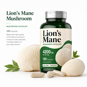 Suplemento Herbal, Extracto de Melena de León, Cápsulas Vegetarianas con Antioxidantes para la Salud del Cerebro y la Inmunidad, Uso en Adultos - Product Image 2