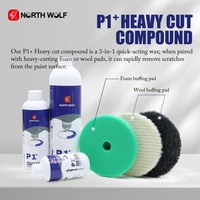 North Wolf P1+ Composé de polissage professionnel pour éliminer les rayures profondes de la peinture automobile, plastique 500ml/1L