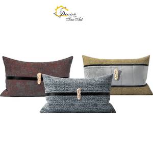 Housse de <span class=keywords><strong>coussin</strong></span> Jacquard rayé de luxe intérieur bleu rouge coussins housses de <span class=keywords><strong>coussin</strong></span> <span class=keywords><strong>avec</strong></span> <span class=keywords><strong>visage</strong></span> <span class=keywords><strong>abstrait</strong></span> pour housse de <span class=keywords><strong>coussin</strong></span> de canapé - Product Image 1