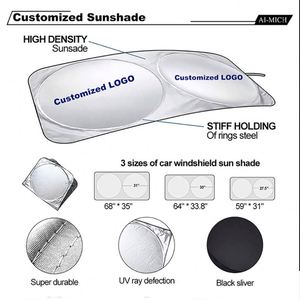 Parasol Plegable y Retráctil para Ventana Delantera de Coche, Personalizado con Logotipo Promocional AI-MICH, de Poliéster - Product Image 6