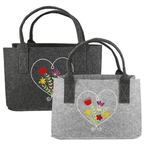 Meilleures ventes, panier organisateur de courses multifonction durable en tissu feutre personnalisé avec poignées - Product Image 2