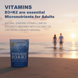 Gélules de Vitamine D3 K2 Premium à Base Végétale, Formule Haute Pureté, Ingrédients Naturels, Capsules de Vitamine D3 K2 2-en-1 à l'Huile de Coco - Product Image 3