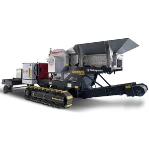 Equipo triturador de impacto de rocas móvil para minería pesada MONDE, montado en Rueda, a la venta