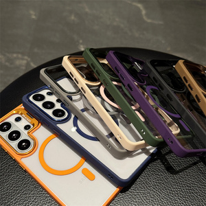 เคสแม่เหล็กขาตั้งกล้องแบบใสสำหรับโทรศัพท์ซัมซุง S26, เคสโทรศัพท์แม่เหล็กขาตั้งกล้องแบบ S23 S24 S25เป็นพิเศษฝาครอบหลังแบบด้าน - Product Image 4