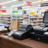 Impresora de Etiquetas de Códigos de Barras Térmica de Escritorio Mini HSPOS de 2 Pulgadas, Papel de 58 mm, 203 dpi, Compatible con POS, Android/iOS, Windows/Linux
