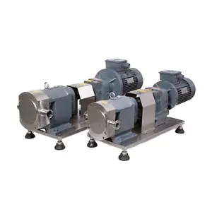 4KW Stainless Steel 304 316L Positive Displacement Gear Pump High Viscosity Sanitary Rotor Lobe Pump