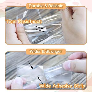 Self Sealing Durable BOPP Cellophane <b>Bags</b> 6''x9" 200 Pcs Heat <b>Seal</b> Cookie Treat <b>Bags</b> Clear Plastic Gift <b>Bags</b> for Snack Party - Product Image 5