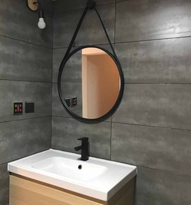 Mejor venta Estilo nórdico pared espejo de oro con cuerda colgante - Product Image 3