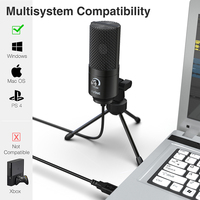 Microphone à condensateur professionnel FIFINE K669, enregistrement en studio, microphone USB de bureau, microphone pour streaming et podcast